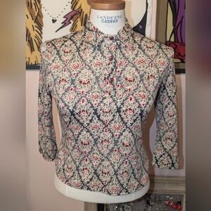 vintage Attitude 70s dagger collar women's blouse
